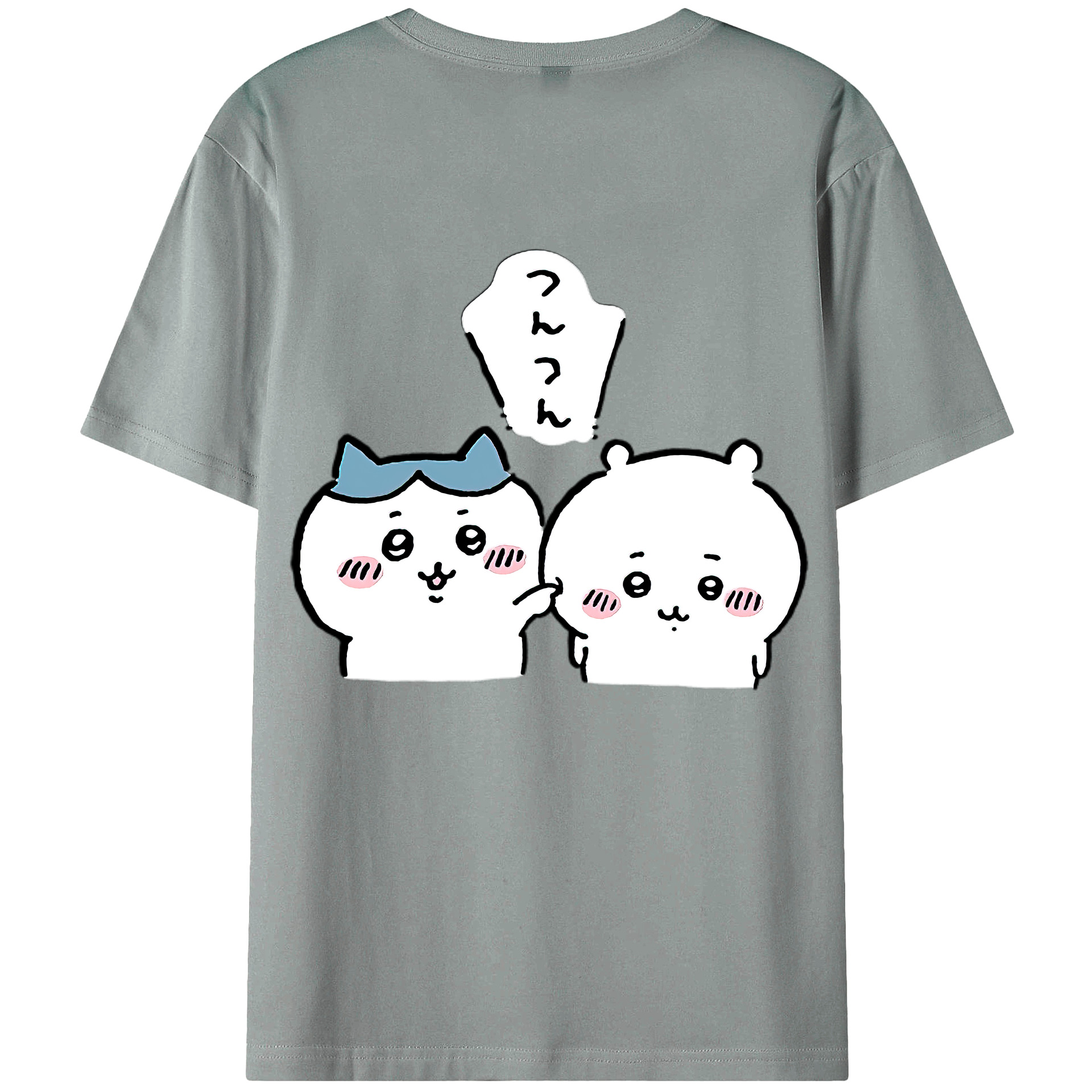 （画像用） ちいかわ ちいかわ Chii-kawa chiikawa 綿100％ メンズ半袖Tシャツ（バックプリント） 通気性